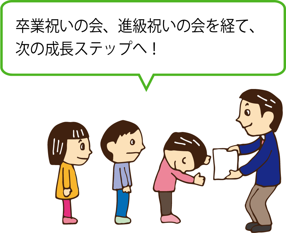 卒業祝いの会、進級祝いの会を経て、次の成長ステップへ！